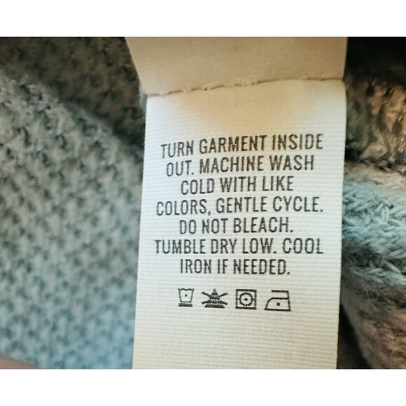 Aerie Hoodie Pullover Waffle Knit Oversized Sage Green Sweatshirt SMALL - Picture 9 of 11
